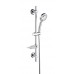 CIENCIA Stainless Steel Shower Set Chrome Adhesive Sliding Bar Adjustable Height Hand Held Shower Soap Dish Bathroom  Shower Set BC4044F - B07G6LPT2P